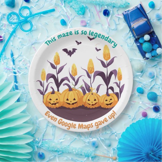 Spuk Halloween-Maisfeld Pappteller (Party)