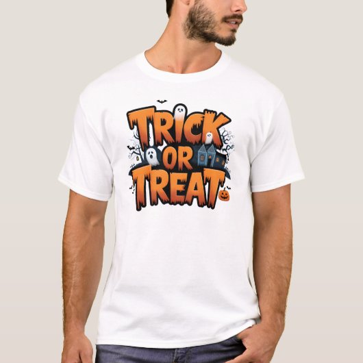 Spuk Halloween-Nacht mit Geistern T-Shirt (Vorderseite)