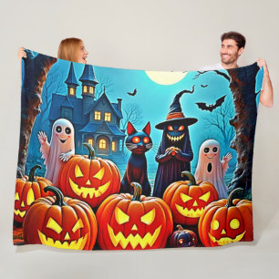 Spuk Halloween Night Design Fleecedecke