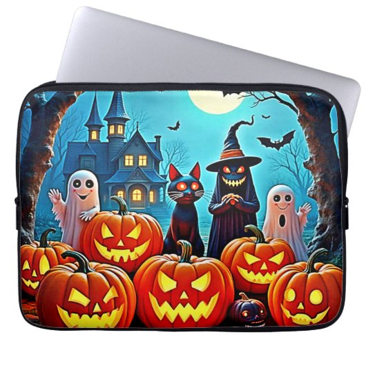 Spuk Halloween Night Design Laptopschutzhülle (Vorderseite)