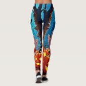 Spuk Halloween Night Design Leggings (Rückseite)