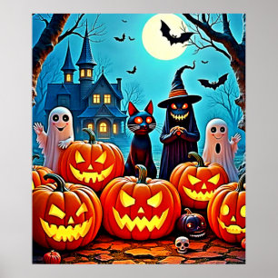 Spuk Halloween Night Design Poster