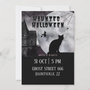 Spuk Halloween Office Party Black Cat Einladung