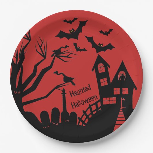 Spuk Halloween-Papierplatte Pappteller (Vorderseite)