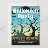 Spuk Halloween-Party auf dem Friedhof Einladung (Vorderseite)