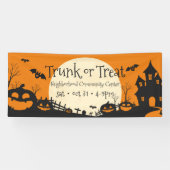 Spuk Halloween-Party aus Trunk oder Leckerei Banner (Horizontal)