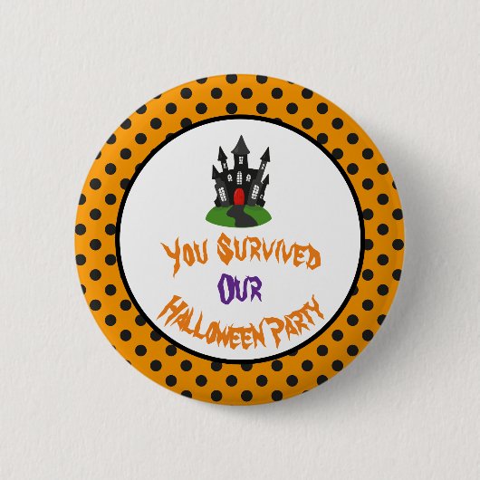 Spuk Halloween-Party Button (Vorderseite)