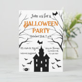 Spuk Halloween-Party Einladung (Stehend Vorderseite)