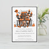 Spuk Halloween-Party Einladung (Stehend Vorderseite)