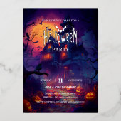 Spuk Halloween-Party Folieneinladung (Vorderseite)