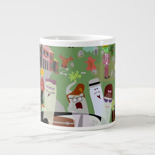 Spuk Halloween-Party Jumbo-Tasse (Vorderseite)