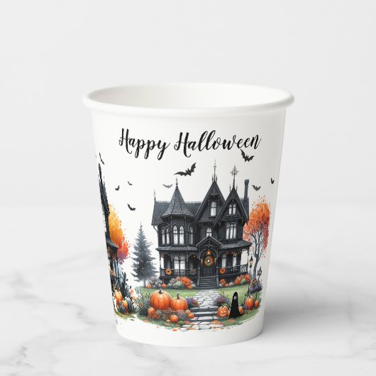 Spuk Halloween-Party Pappbecher (Rückseite)