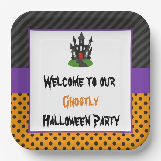 Spuk Halloween-Party Pappteller (Vorderseite)