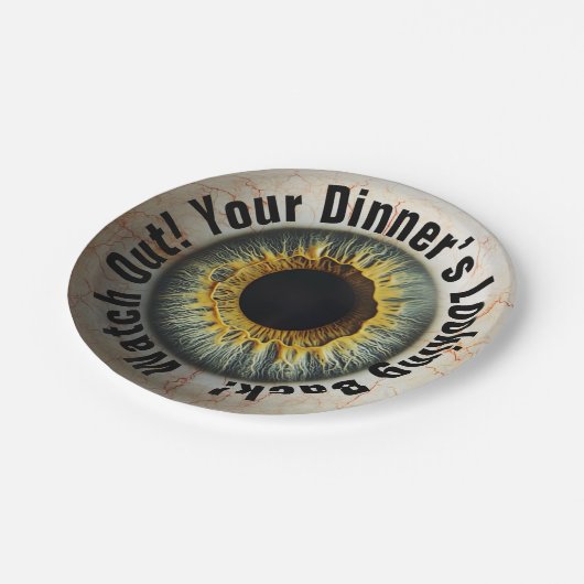 👁️ Spuk Halloween-Party! Pappteller (Schrägansicht)