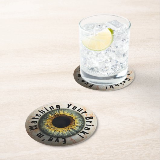 👁️ Spuk Halloween-Party! Runder Pappuntersetzer (Vor Ort)