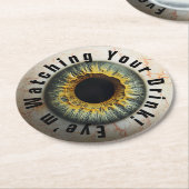 👁️ Spuk Halloween-Party! Runder Pappuntersetzer (Angewinkelt)