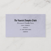 Spuk Halloween Pumpkin Head Scarecrow Spooky Visitenkarte (Rückseite)