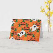 Spuk Halloween-Pumpkin-Patchghosts Karte (Gelbe Blume)