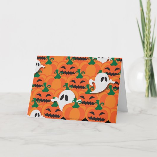 Spuk Halloween-Pumpkin-Patchghosts Karte (Vorderseite)