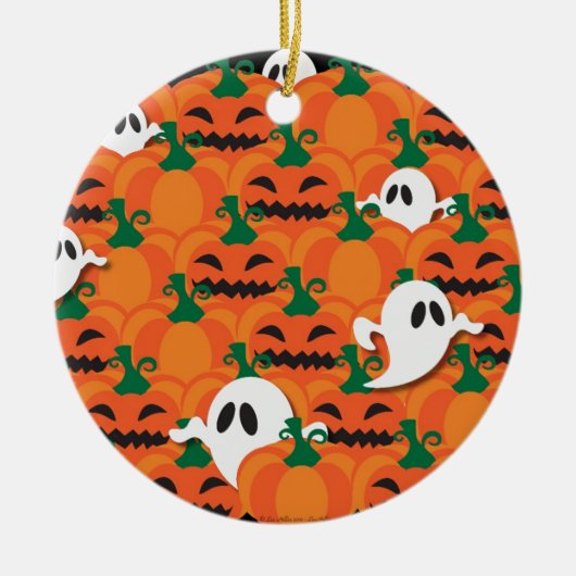 Spuk Halloween-Pumpkin-Patchghosts Keramikornament (Vorne)
