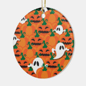 Spuk Halloween-Pumpkin-Patchghosts Keramikornament (Links)