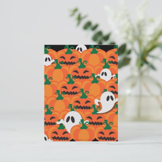 Spuk Halloween-Pumpkin-Patchghosts Postkarte (Stehend Vorderseite)