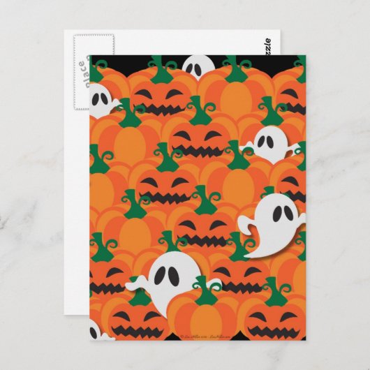 Spuk Halloween-Pumpkin-Patchghosts Postkarte (Vorne/Hinten)