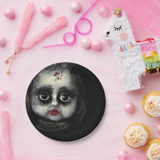 Spuk Halloween-Puppen Pappteller (Party)