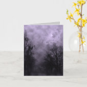 Spuk Halloween Sky Lila Mist Card Karte (Gelbe Blume)