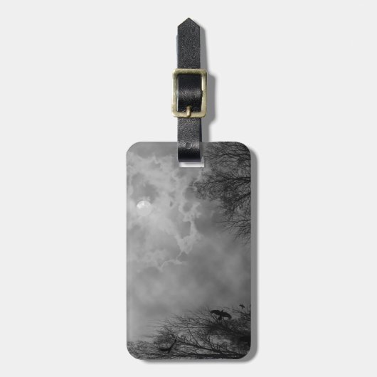 Spuk Halloween Sky mit Ravens Gepäckanhänger (Vorderseite vertikal)