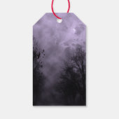 Spuk Halloween Sky mit Ravens Lila Mist Geschenkanhänger (Rückseite)