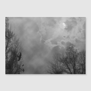 Spuk Halloween Sky mit Ravens Magnetkarte
