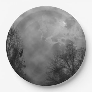 Spuk Halloween Sky mit Ravens Pappteller