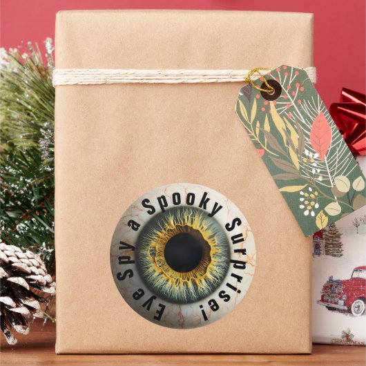 👁️ Spuk Halloween Spionin spy spooky ... Runder Aufkleber (Feiertag)