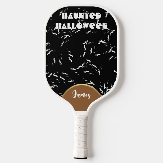 Spuk Halloween Spooky Black Bats Gothic Dark Pickleball Schläger (Rückseite)