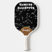 Spuk Halloween Spooky Black Bats Gothic Dark Pickleball Schläger (Vorderseite)