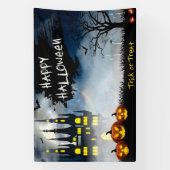 Spuk Halloween-Szene Banner (Vertikal)