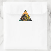 Spuk Halloween-Szene Dreieckiger Aufkleber (Tasche)