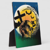 Spuk Halloween-Szene Fotoplatte (Seite)