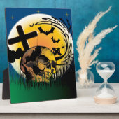 Spuk Halloween-Szene Fotoplatte (Seite)