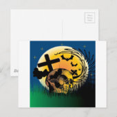 Spuk Halloween-Szene Postkarte (Vorne/Hinten)