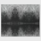 Spuk Halloween und Vollmond Geschenkpapier (Flach)