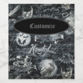 Spuk Halloween Weinetikett (Einzelnes Label)