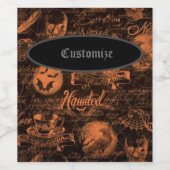 Spuk Halloween Weinetikett (Einzelnes Label)