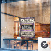Spuk Halloween-Zeichen Fensteraufkleber (Café-Fenster)