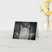 Spuk Hallway Halloween Karte (Gelbe Blume)