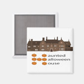 Spuk Haloween House Pumpkin Magnet (Vorderseite/Rückseite)