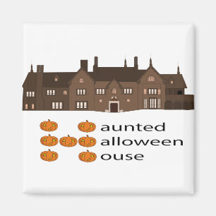 Spuk Haloween House Pumpkin Magnet