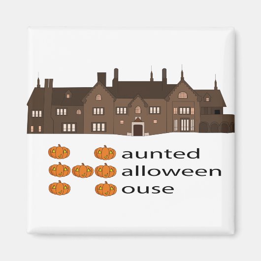Spuk Haloween House Pumpkin Magnet (Vorne)