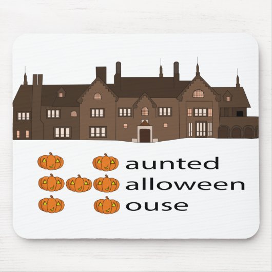 Spuk Haloween House Pumpkin Mousepad (Vorne)